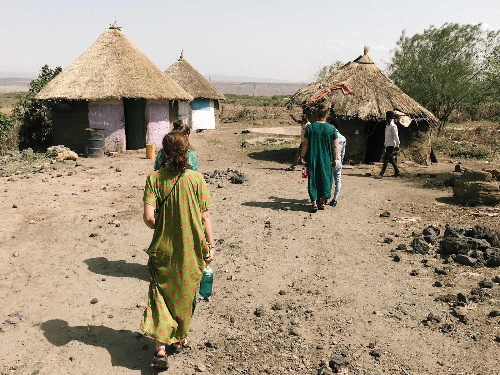 Walking through an Ethiopian village